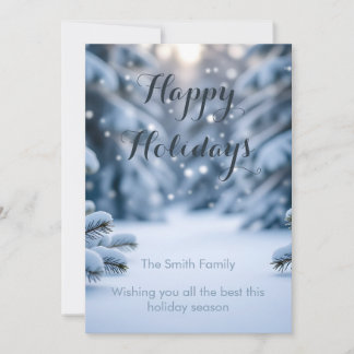 Modèle photo personnalisable DIY Fond flou neige p