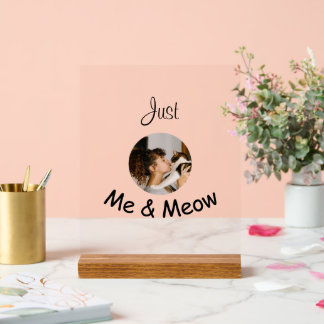 Modèle photo personnalisé "Just Me and Meow" -