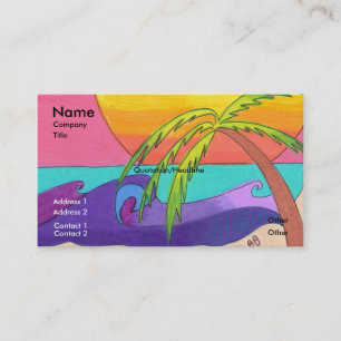 Modèle pour la plage allé de carte de visite