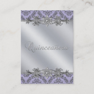 Modèle pourpre argenté de carte de visite de