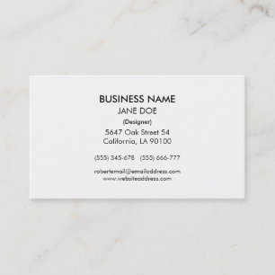 Modèle propre et de base de carte de visite