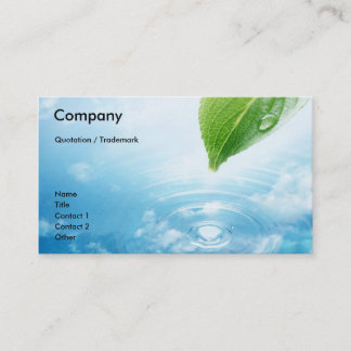 Modèle pur de carte de visite de l'eau