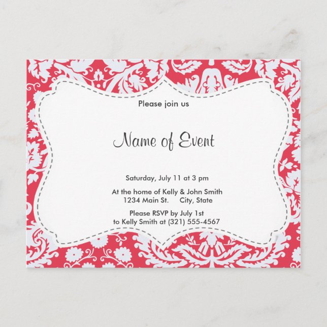 Modèle Red Damask tendance (Devant)