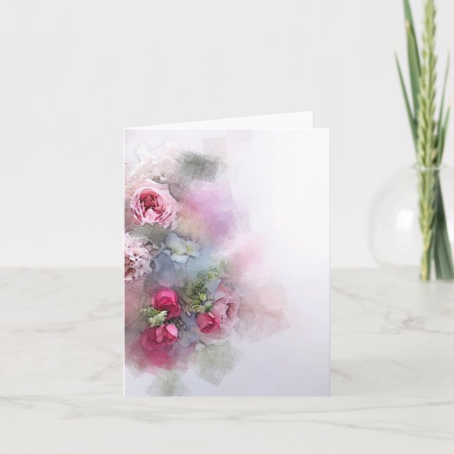 Modèle Rose d'aquarelle personnalisée (Devant)