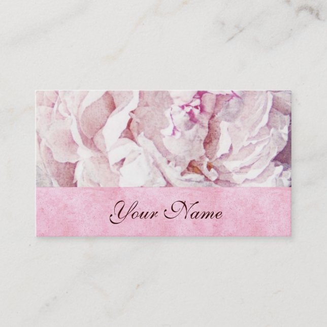 modèle rose de carte de visite de pétales de (Devant)