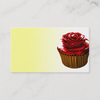 Modèle rose de carte de visite de petit gâteau