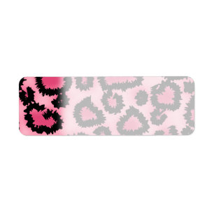 Modèle rose et noir d'empreinte de léopard