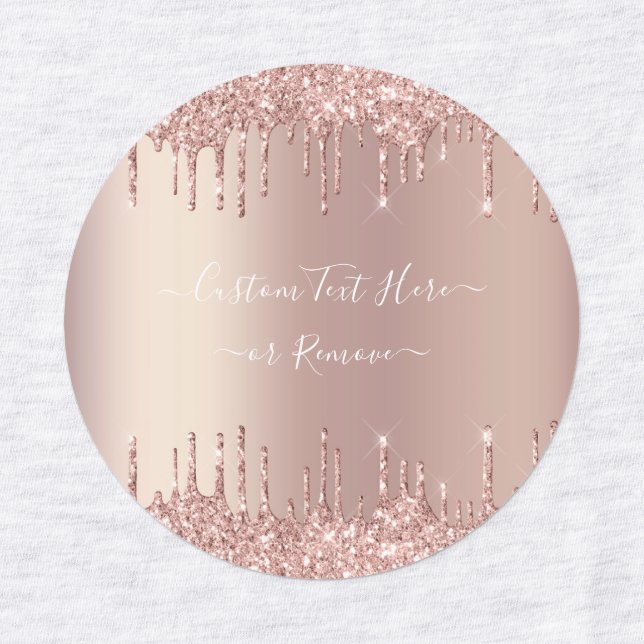 Modèle rose Parties scintillant or Étiquettes avec (Design 1)