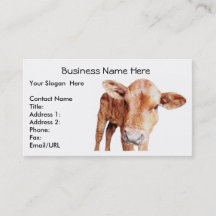 Modèle rouge de carte de visite de vache à Angus