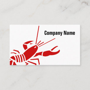 Modèle rouge de fruits de mer du carte de visite 