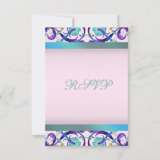 Modèle RSVP turquoise bleu violet rose