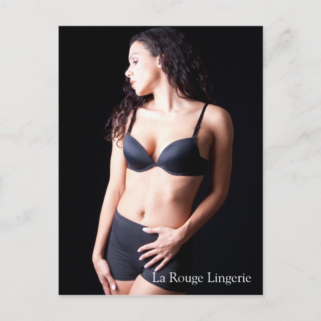 Modèle sexy féminin avec carte postale Lingerie no (Devant)