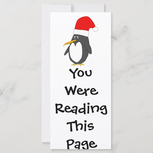 Modèle Signet père Noël Penguin (Devant)