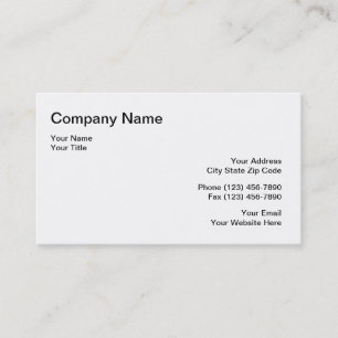 Modèle simple de carte de visite