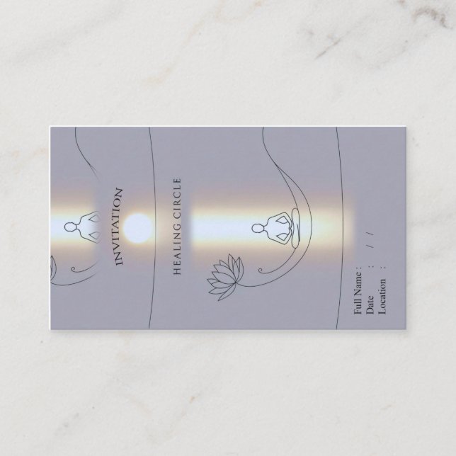 modèle simple minimaliste invitation de guérison (Devant)