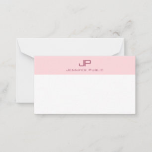 Modèle simple Monogram Blush Pink élégant