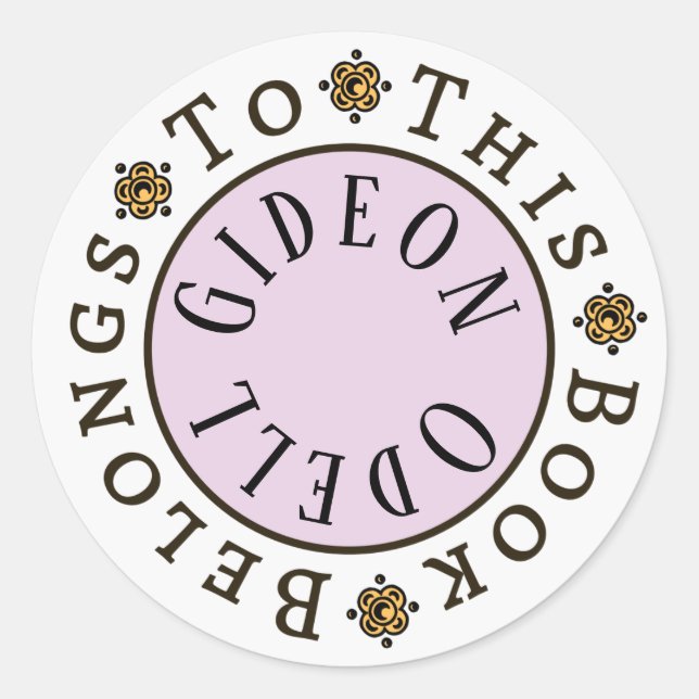 modèle Sticker "Ce Livre Appartient À" (Devant)