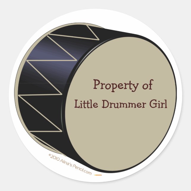 Modèle Sticker personnalisable Bass Drum (Devant)