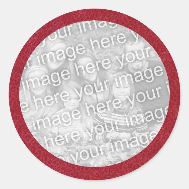Modèle Sticker Photo Rouge (Devant)