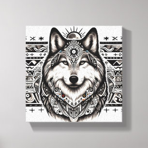 Modèle Sud-Ouest Wolf Visage toile Imprimer