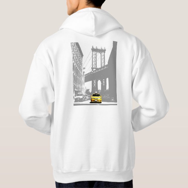 Modèle Sweat - shirt à capuche Brooklyn Bridge New (Dos)