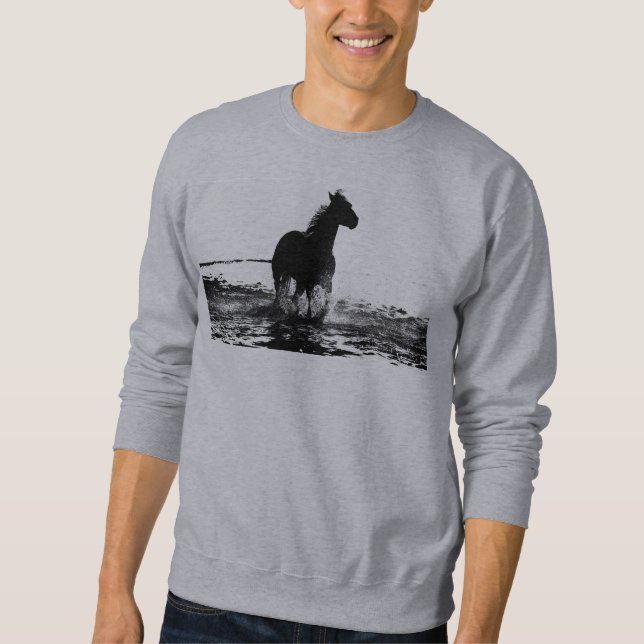 Modèle Sweatshirt gris de base Mens Ajouter votre  (Devant)