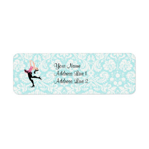 Modèle turquoise Damask Patinage sur glace