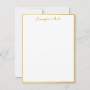 Modèle vertical du script manuscrit Gold personnal