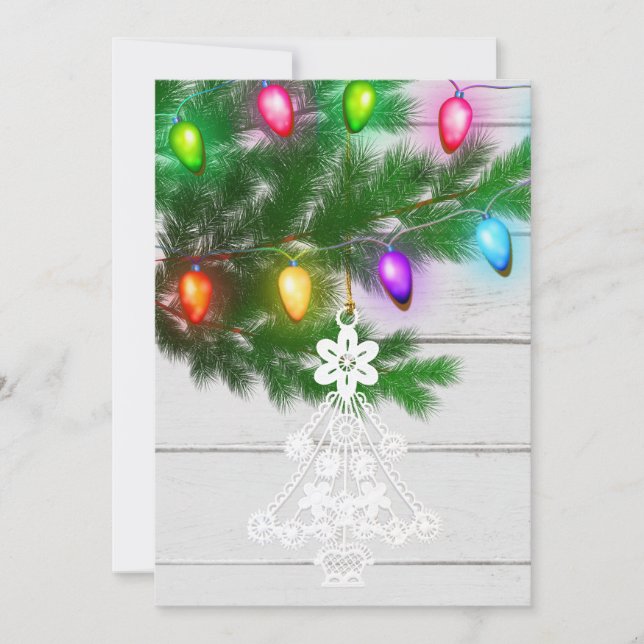 Modèle Vintage d'ornement d'arbre blanc (Devant)