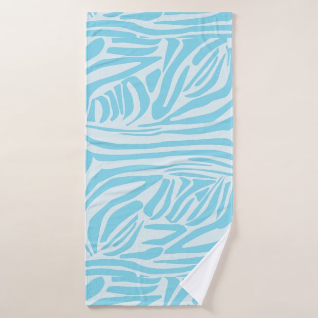 Modèle Zèbre Bleu (Serviette de bain)