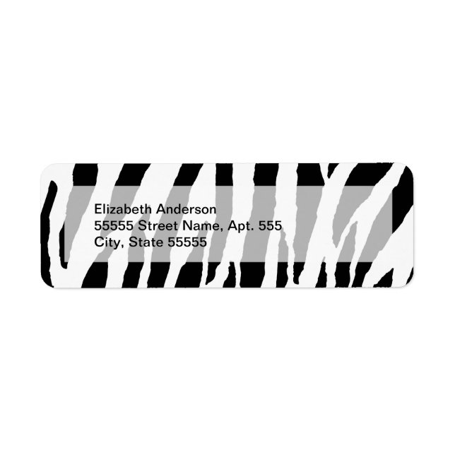 Modèle Zèbre Noir Et Blanc tendance (Devant)