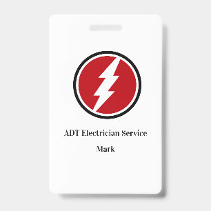 Modèles de badges d'identité d'électricien