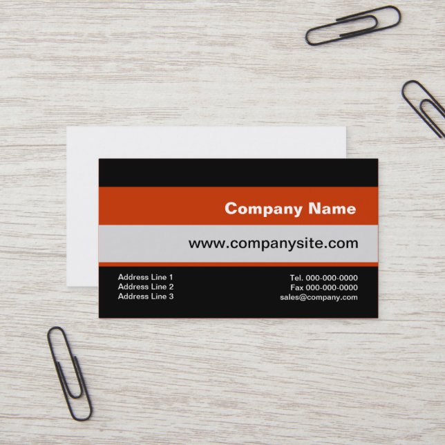 Modèles de carte de visite simple pour entreprise (Devant/Arrière en situation)