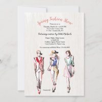 Modèles de mode Trois Fashion Show Invitation