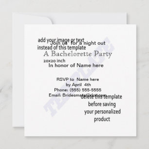 Modèles DES INVITATIONS DU PARTI BACHELORETTE