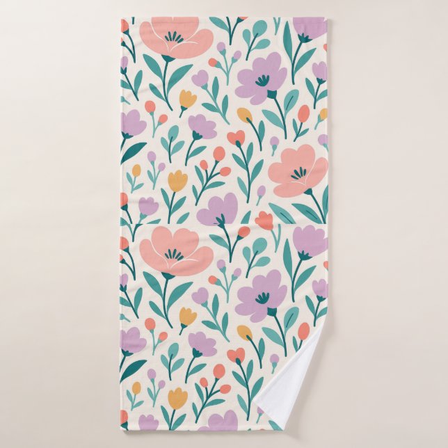 Modèles floraux modernes (Serviette de bain)