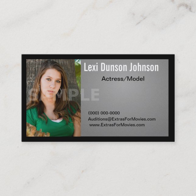Modèles ou acteurs de carte de visite de Headshot (Devant)