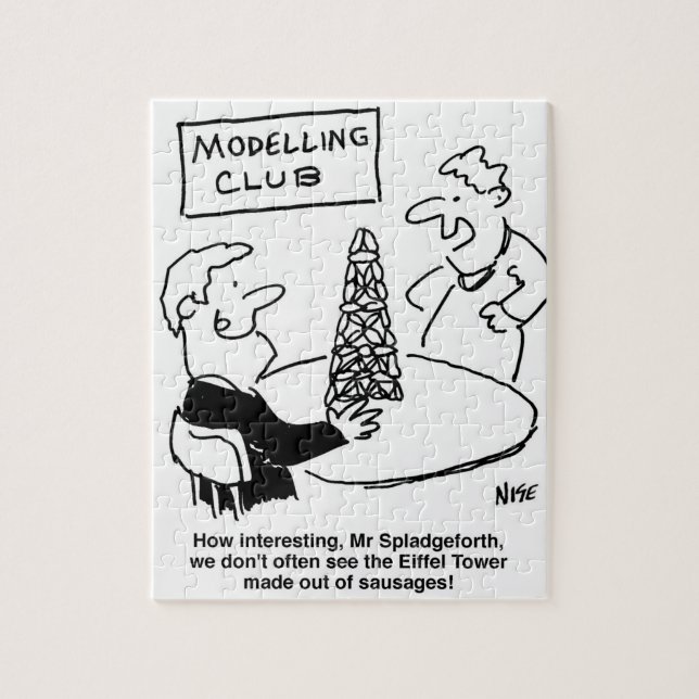 Modeling Eiffel Tower Cartoon Jigsaw Puzzle (Vertical)