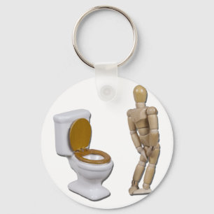 ModelInNeedNextToToilet121611 Keychain
