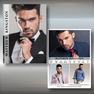 Modelling 4 Photo Two Sided Composite Card Templat