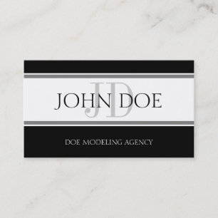 Modelling Agency Stripe W/W Business Card