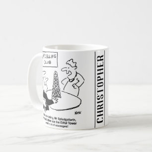 Modelling Club Eiffel Tower Made from Sausages Coffee Mug