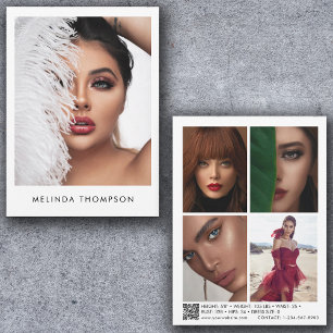 Modelling Comp Card 5 Photo QR Code