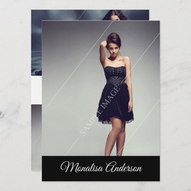 Modelling Comp Card / Zed Card (Front/Back)