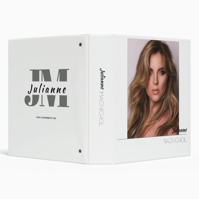 Modelling Portfolio Binder | Custom Photo and Logo (Background)