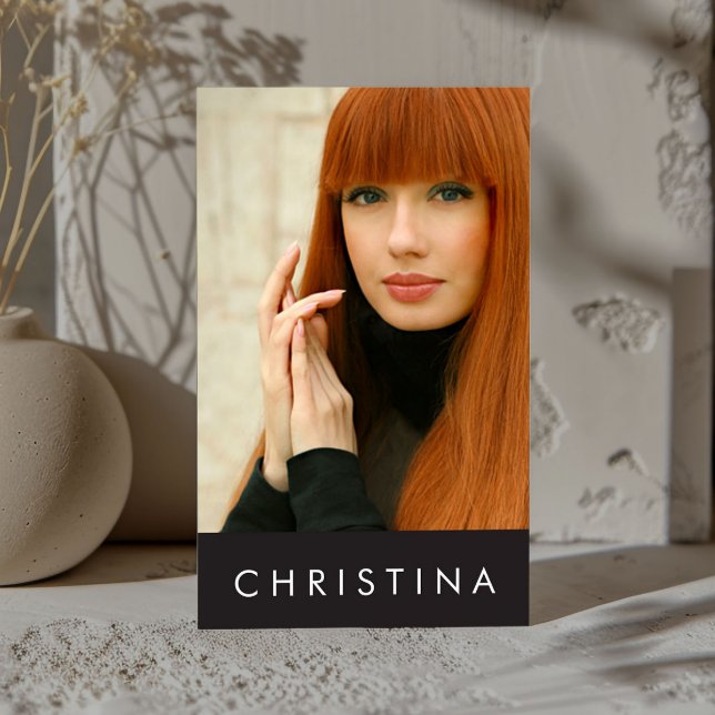 Models and Actors Modern Headshot Business Card (Creator Uploaded)