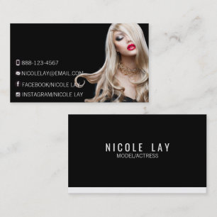 ★ Models and Actors Modern Headshot Business Card★ Business Card