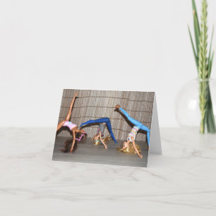 Models working out. card