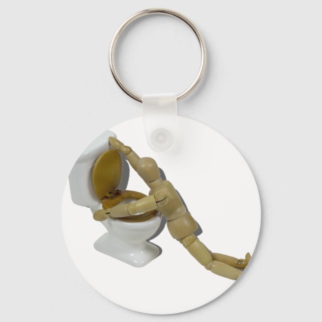 ModelSickIntoToilet110511 Keychain (Front)