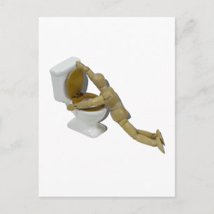 ModelSickIntoToilet110511 Postcard